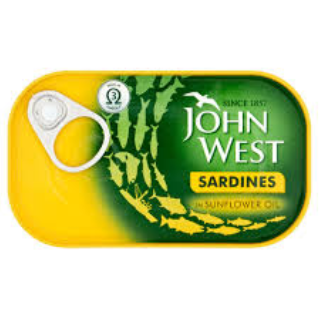 JOHN WEST SARDINE IN SUNFLOWER OIL 120G